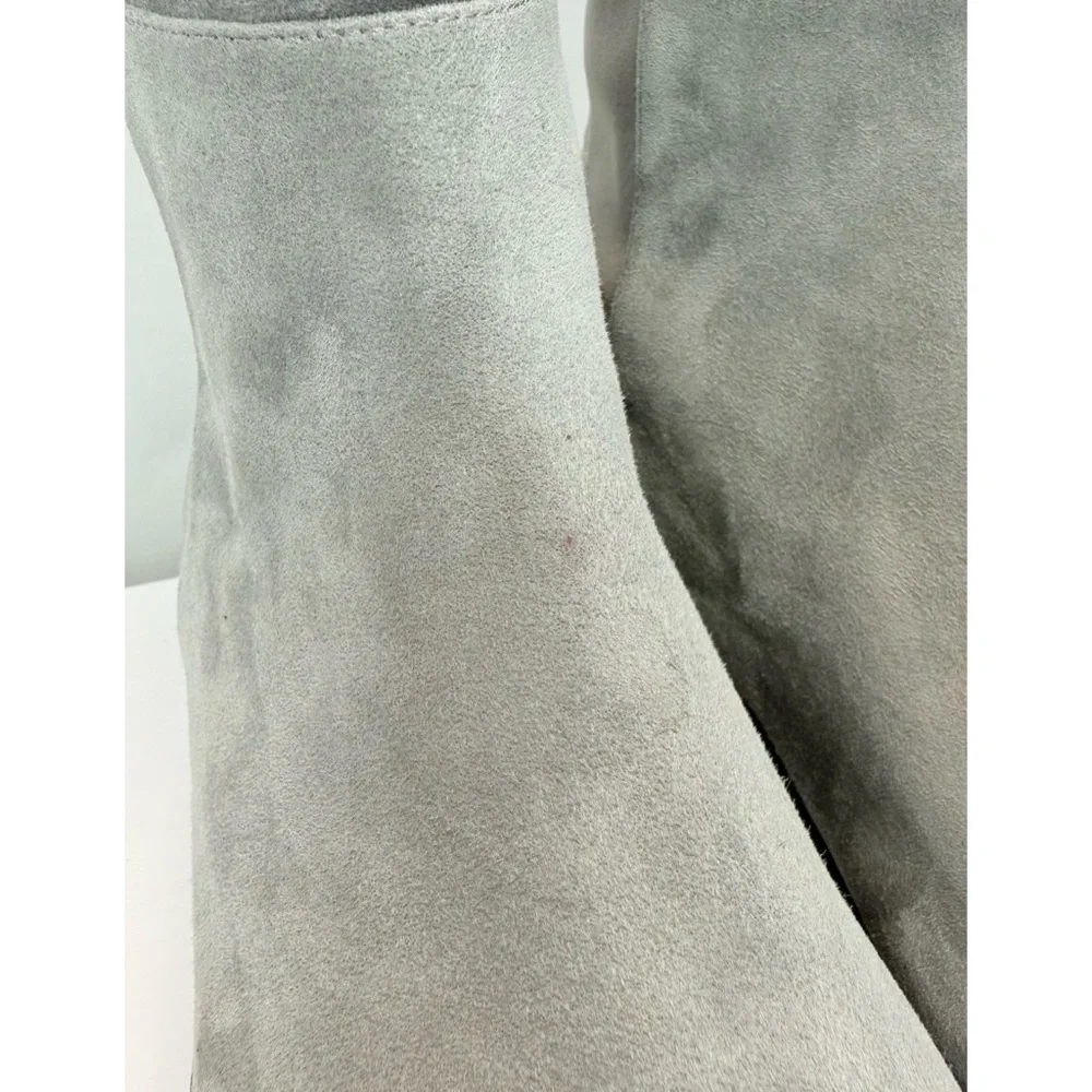 New Stuart Weitzman Keelan City Suede Knee High Boot In Grey Sz 10.5